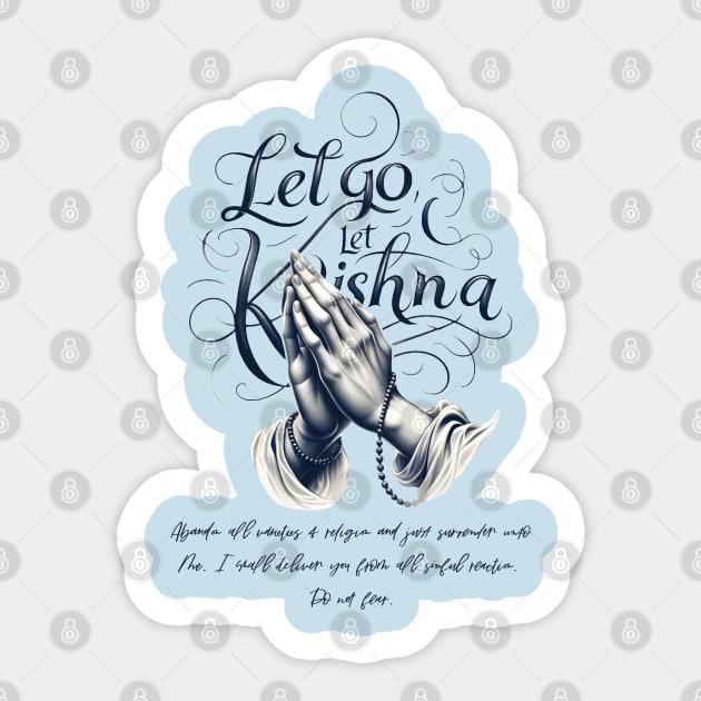 Let Go Let Krishna Sticker by Total 8 Yoga